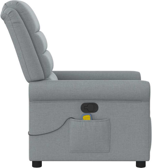 Fotoliu Relax Masaj cu Puf Gri deschis 73x91.5x102.5cm