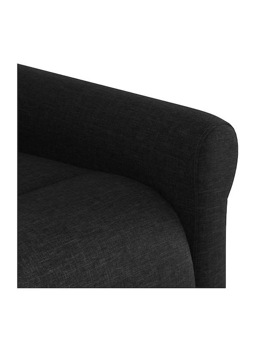 Relax Armchair with Footstool Black 73x91.5x102.5cm
