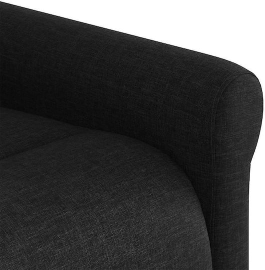 Relaxsessel mit Fußhocker Black 73x91.5x102.5cm