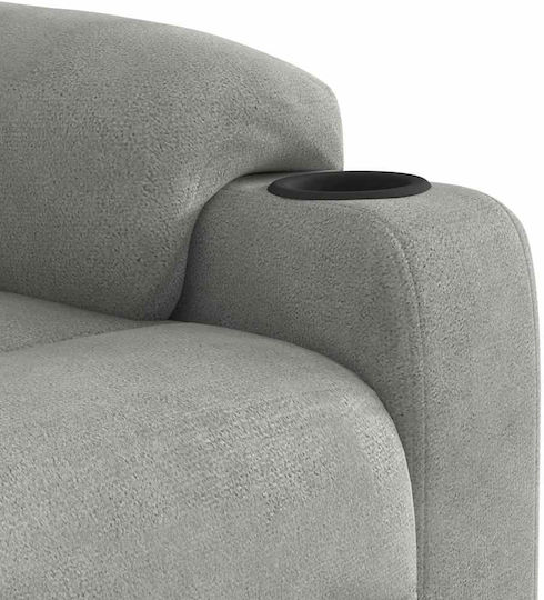 Relaxsessel Friseurwaschbecken mit Fußhocker aus echtem Leder Light 72x90x99cm