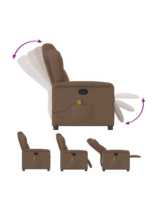 Relaxsessel Friseurwaschbecken mit Fußhocker Coffee 78x95x100cm