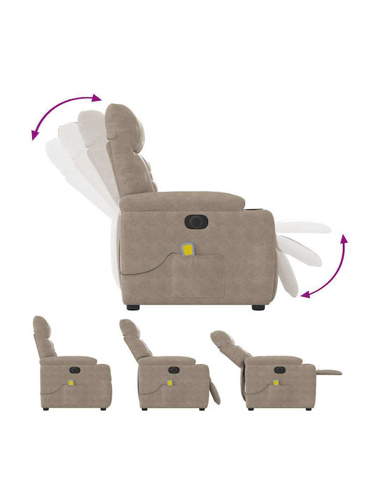 Relaxsessel Friseurwaschbecken mit Fußhocker Taupe 72x90x99cm