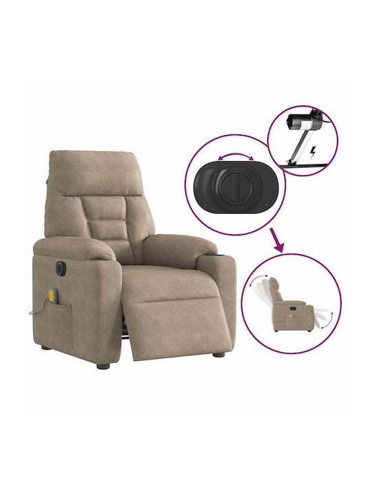 Relaxsessel Friseurwaschbecken mit Fußhocker Taupe 72x90x99cm