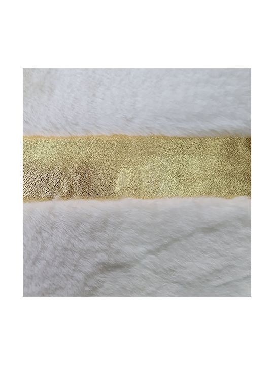 Saray Home Rabbit Luxurius Shaggy Bedroom Rugs Set White DSN04 WHGLD 3pcs