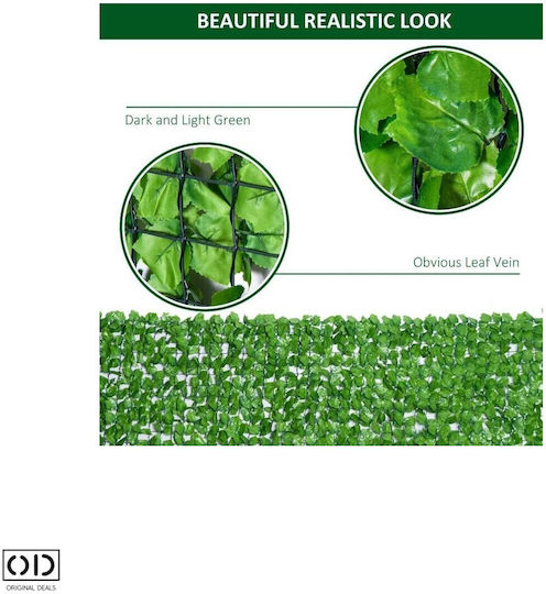 Ecran de intimitate artificial verde pentru terasă, foișor, balcon Model premium protecție UV la căldură înaltă Dimensiune 300 x 50 cm Verde natural Oferte originale