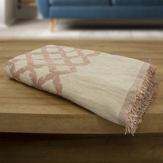 Lino Home Milto Ριχτάρι Διθέσιου Καναπέ Chenille 180x250εκ. Dusty Pink 3000004148