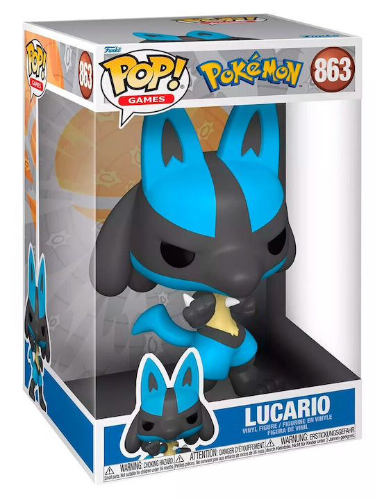 Funko Поп! Анимация: Pokemon - Lucario 863 Супер голям размер 10"​ (25см)
