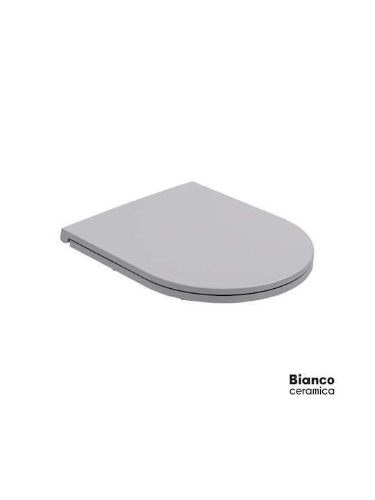 Bianco Ceramica Toilettenbrille Schlank Soft-Close Bakelit Gray