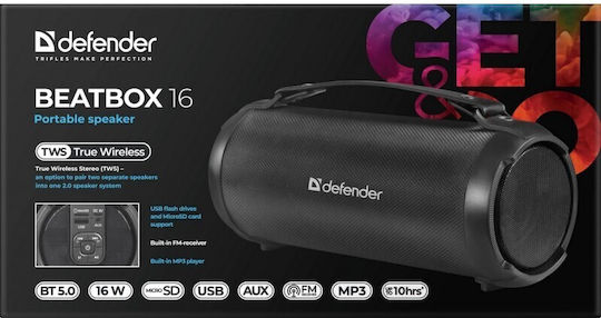 Defender Beatb Ox Boxă Bluetooth 16W cu Durată de Baterie până la 10 ore Negru