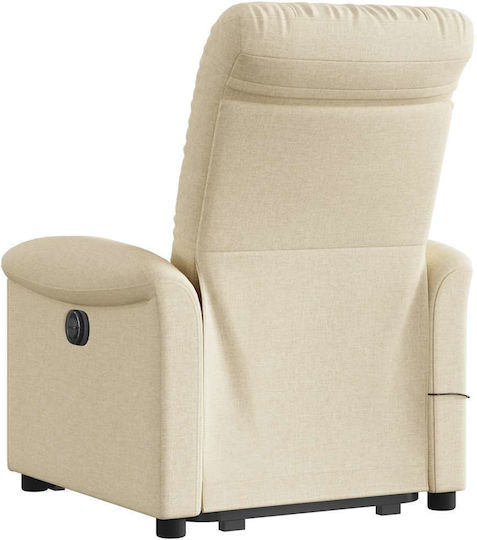 Relaxsessel Friseurwaschbecken mit Fußhocker Cream 77x91.5x96cm