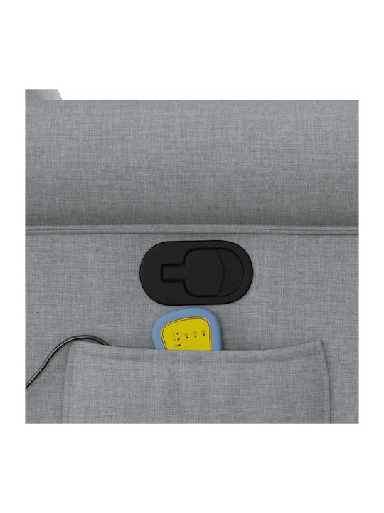 Relax Armchair Massage with Footstool Light Grey 77x91.5x96cm