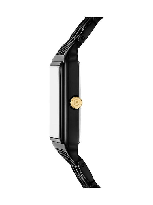 Fossil Three Ceas de Damă cu Negru Brățară Metalică