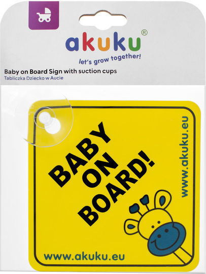 Akuku Semn Baby on Board cu Ventuză