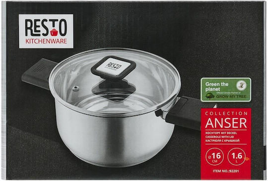 Resto Deep Aluminum Pot from Aluminum 1.8l / 16cm