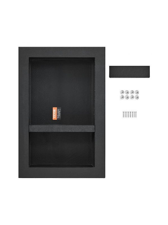 Vevor Corner Wall Mounted Bathroom Shelf Plastic Black