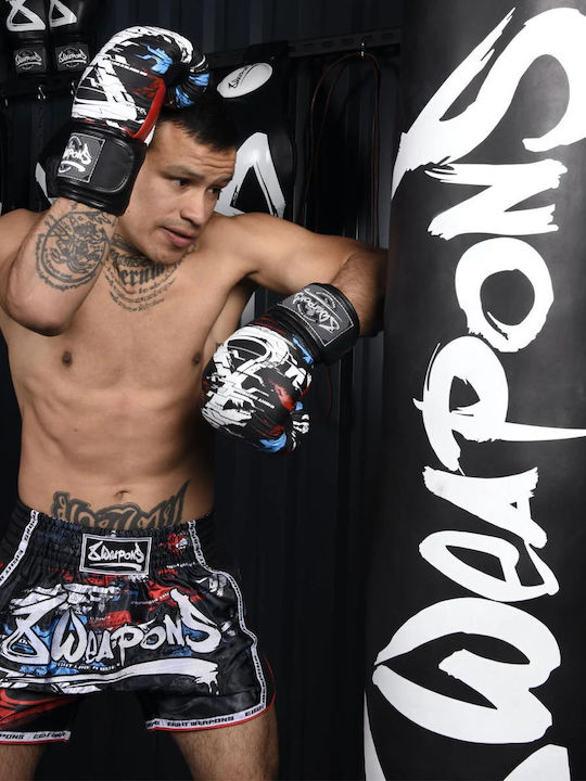 Σορτσάκι Muay Thai 8 Weapons Cut Like A Blade 2.0 Black Red