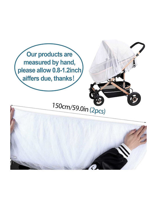 Baby Moskitonetz Kinderwagen Weiß
