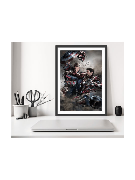 Poster Captain America Vs Iron Man Mv030 21cm X 30cm