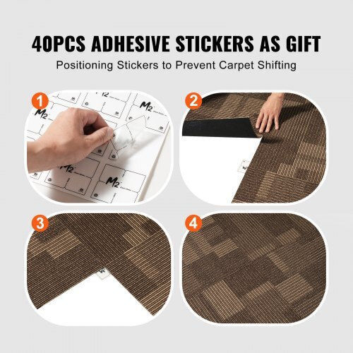 Decorative Sticker Tiles 24pcs 61x61cm Vevor