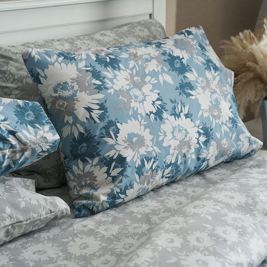 Charalambidis Textiles Kissenbezug-Set Oxford Blau 50x70cm.