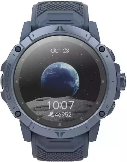 Coros Vertix 2S Titanium 50mm Waterproof Smartwatch with Heart Rate Monitor (Blue)