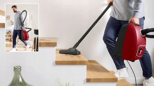 Bosch BGB41RD3H Ηλεκτρική Σκούπα 600W με Σακούλα 4lt Κόκκινη