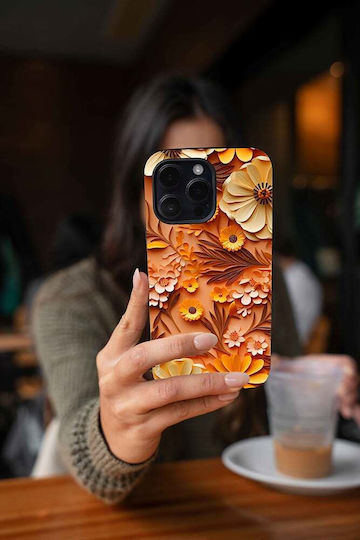 Sonique 3D Flower Series Case for Samsung Galaxy A13 5G Galaxy A04s Orange