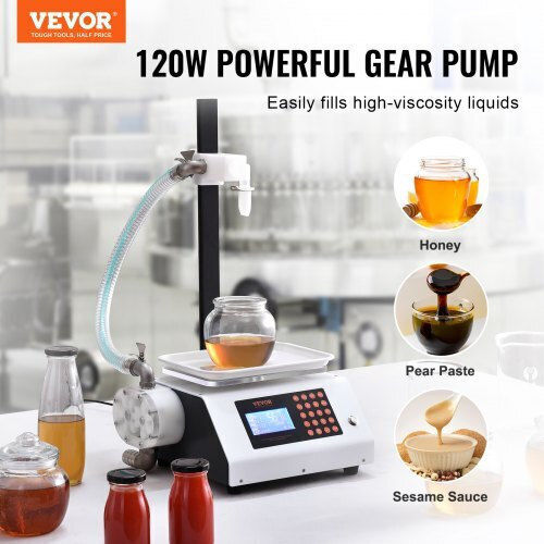 Vevor Automatic Liquid Filling Machine 50-5000 G Honey Oil Wine Detergent Single Nozzle Wsdbgygzjwxx420vcv2