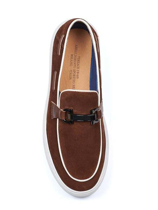 Leder Herren Mokassins in Braun Farbe