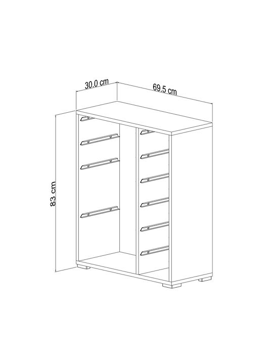 Mobilier pentru copii Alb 69.5x30x83buc