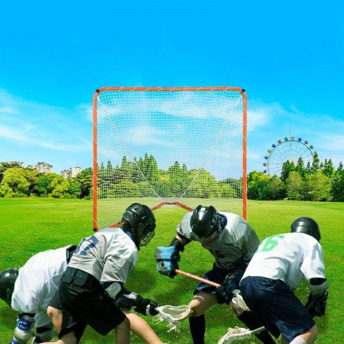 Portable Lacrosse Goal Vevor 6'x6' Net Carrying Bag Orange Zqgqqmtjk66yio3rgv0