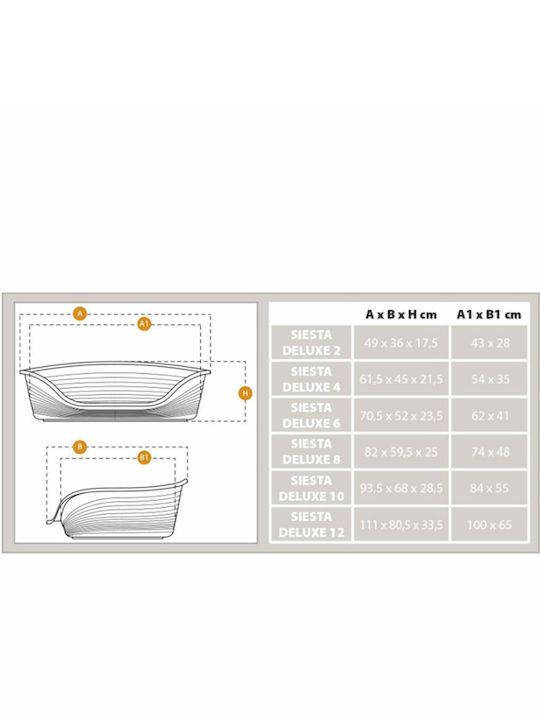 Ferplast Siesta Deluxe Sofa Dog Bed Gray 111x80.5cm