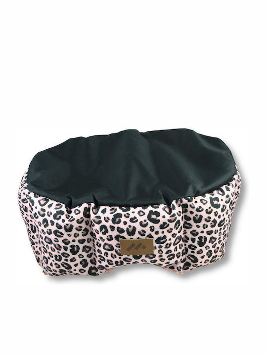 Woofmoda Animal Print Καναπές Κρεβάτι Σκύλου Ροζ 39x32εκ.