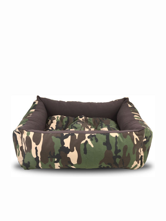 Woofmoda Πουφ Κρεβάτι Σκύλου Χακί 53x46εκ.