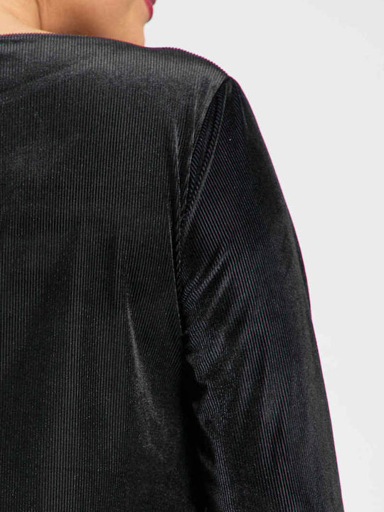 Women's Blouse Velvet Black