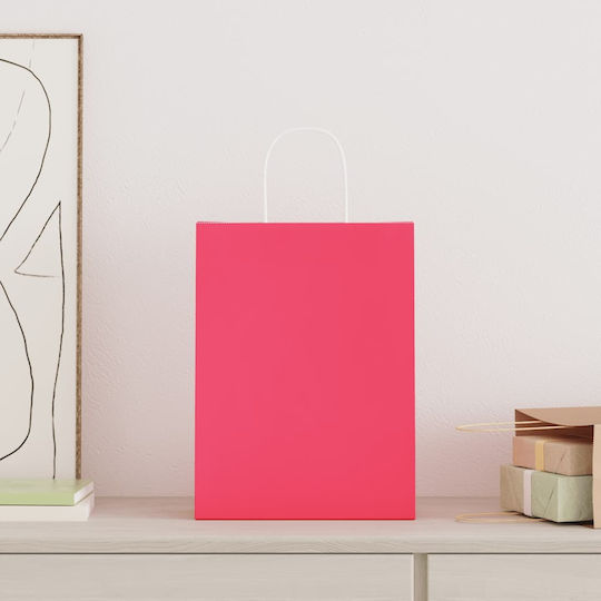 vidaXL Papier Tasche für Geschenke Rosa 26x35x12cm. 50Stück