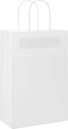 vidaXL Paper Bag for Gift White 21x31x11cm. 250pcs
