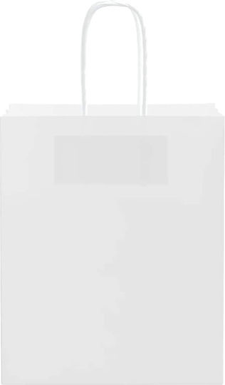 vidaXL Χάρτινη Τσάντα για Δώρο Λευκή 18x22x8εκ. 250τμχ