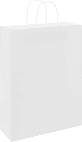 vidaXL Paper Bag for Gift White 32x42x12cm. 250pcs