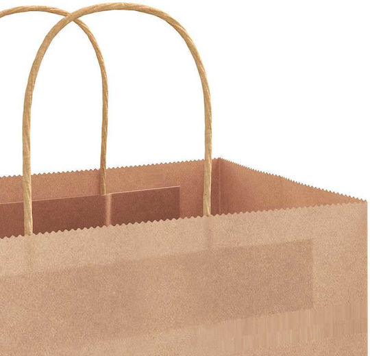 vidaXL Χάρτινη Τσάντα για Δώρο Καφέ 26x35x12εκ. 250τμχ