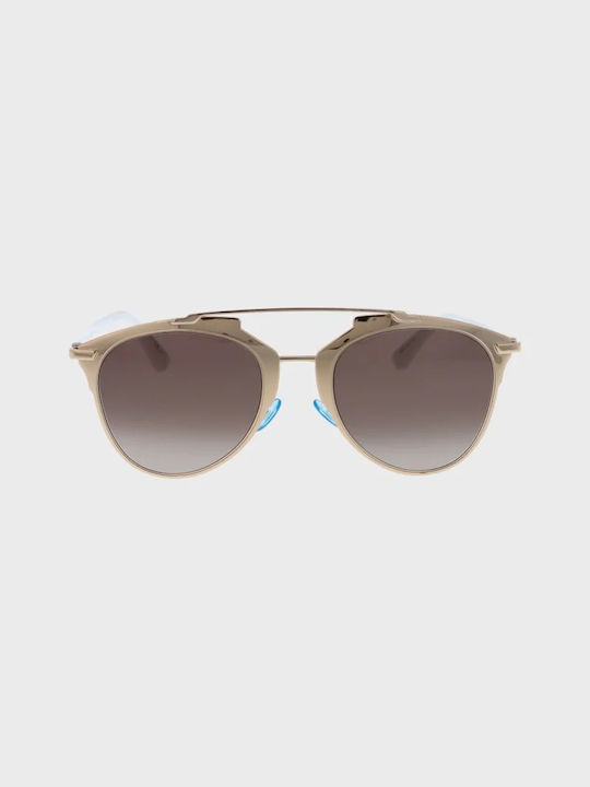Dior Diorreflected Sunglasses with Gold Frame and Brown Gradient Lens