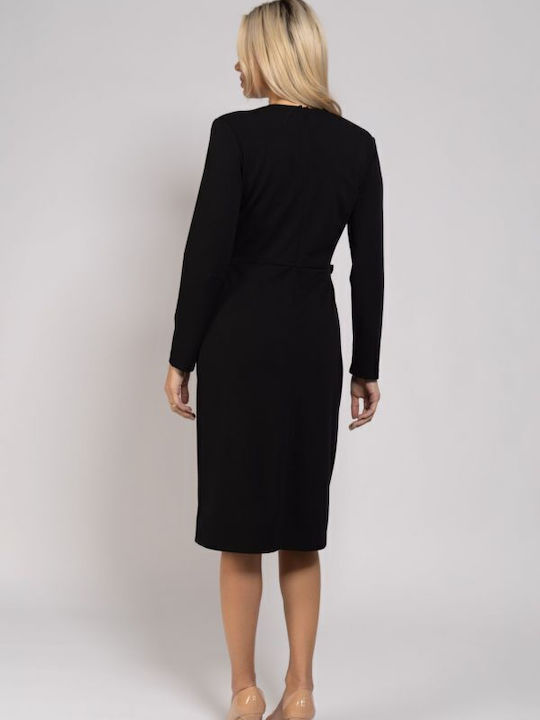 Рокля Кръстосано Black, Gold