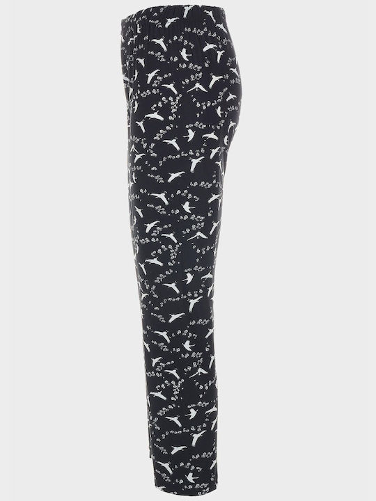 G Secret Winter Velvet Women's Pyjama Pants Black