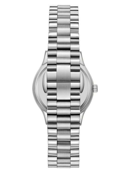 Beverly Hills Polo Club Men's Watch Battery with Silver Metal Bracelet
