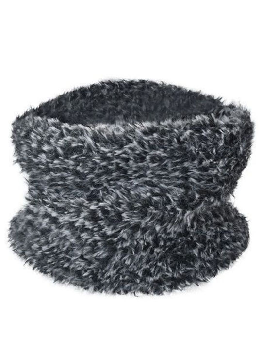 Stamion Women's Fur Neck Warmer Black