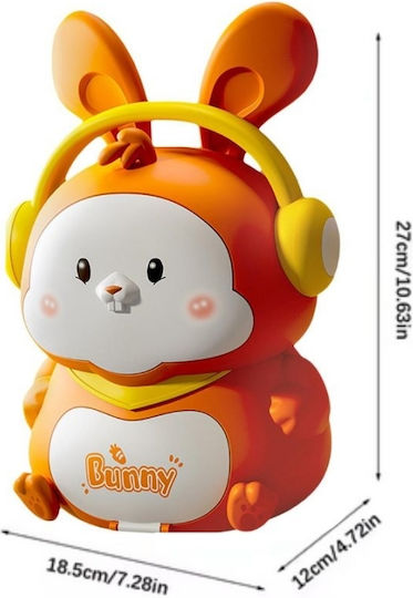 Electronic Money Box Bunny Piggy Music Fingerprint Orange