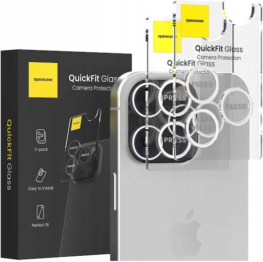 Spacecase Προστασία Κάμερας Tempered Glass Ασημί για το iPhone 16 Pro, iPhone 16 Pro Max