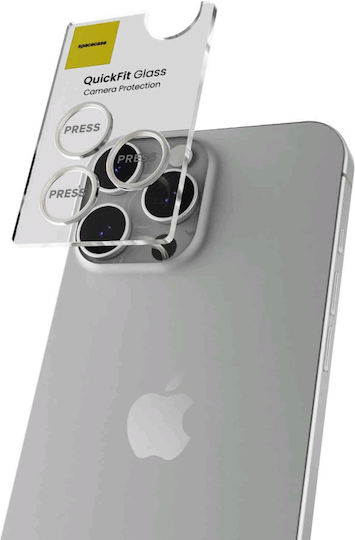 Spacecase Προστασία Κάμερας Tempered Glass Ασημί για το iPhone 16 Pro, iPhone 16 Pro Max