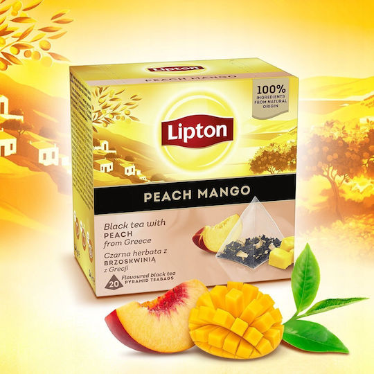 Τσάι Lipton Lipton Πυραμίδες Μαύρο Ροδάκινο Μάνγκο 20 Σακουλάκια 14280695 5063270000000