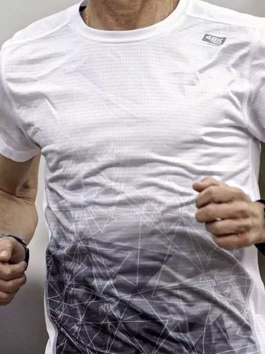 Athletic Short Sleeve White Blouse C01ELE WHT